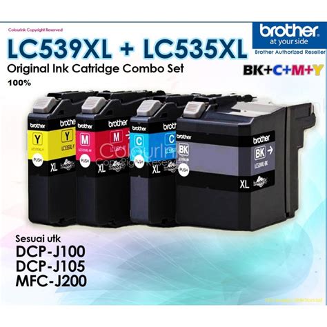 Brother LC539XL BK LC535XL C LC535XL M LC535XL Y Ink Cartridge J100