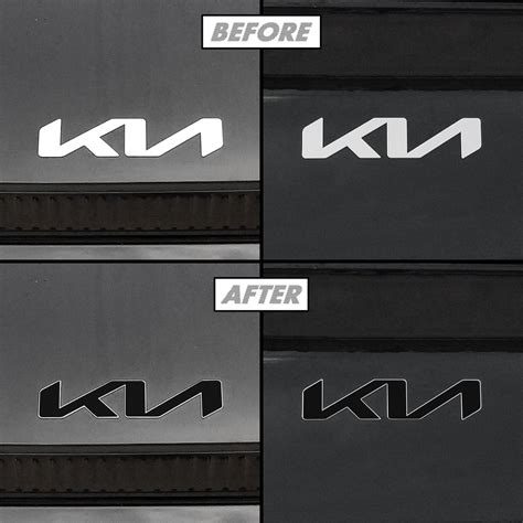 For 2022 Kia Soul Front And Rear Emblem Insert Decal Gloss Black Etsy