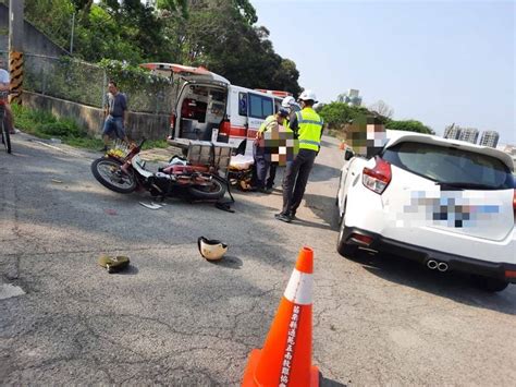 苗栗汽車與機車路口碰撞 65歲男子骨折多處受傷 社會 自由時報電子報