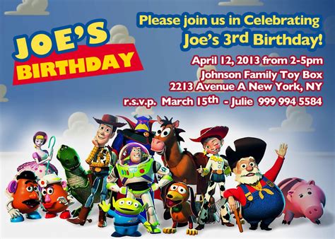 Toy Story Invitation Printable Toy Story Birthday Etsy
