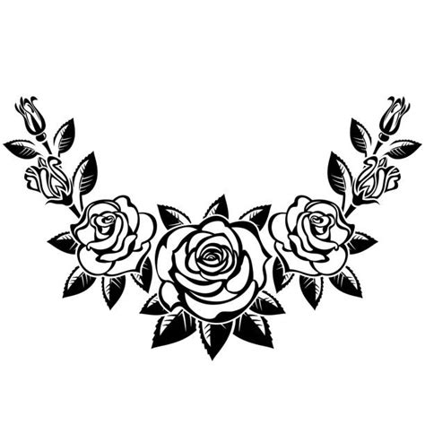 Clip Art Of Floral Border Black White Roses Illustrations Royalty Free Vector Graphics And Clip