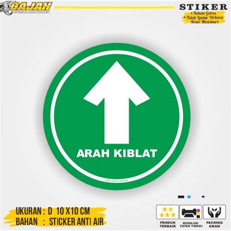 Jual Stiker Arah Kiblat Sticker Arah Kiblat Shopee Indonesia