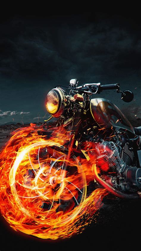 Ghost Rider Motorcycle - iPhone Wallpapers