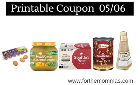 Printable Coupon Roundup 05 06 Save On Happy Baby Seattle Hormel More