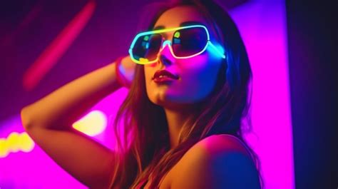 Atractiva Mujer En Bikini Bailando En Una Abrasadora Fiesta De Baile De Verano Iluminaci N De