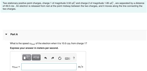 Solved Two Stationary Positive Point Charges Charge Of Chegg