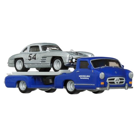 Hot Wheels Basic Коллекционная машинка Premium Team Transport Mercedes Benz SL
