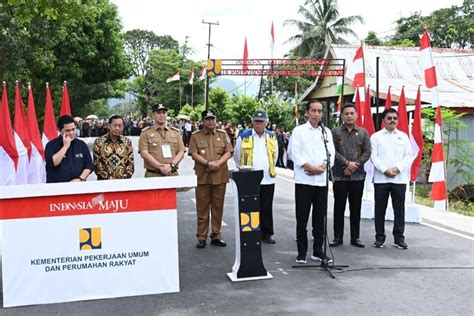 Jokowi Resmikan Ruas Jalan Di Sulsel Total Sepanjang Kilometer