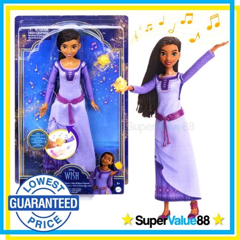 New Official Disney Wish Deluxe Singing Asha Doll With Star Figure