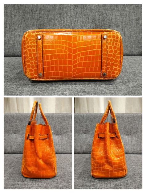 Hermes Birkin Pain Croco Preloved Fesyen Wanita Tas Dompet Di Carousell