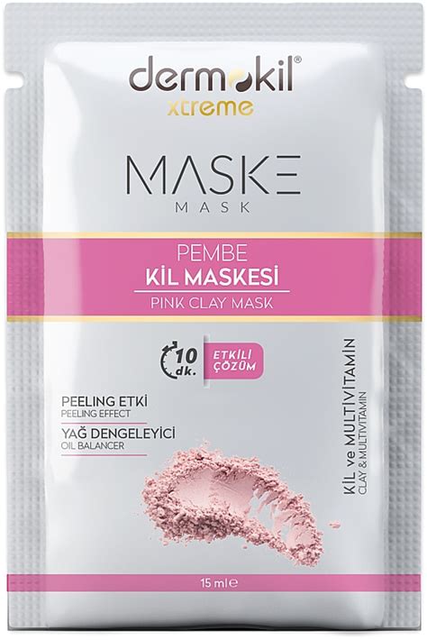 Masque à l argile rose pour visage sachet Dermokil Pink Clay Mask