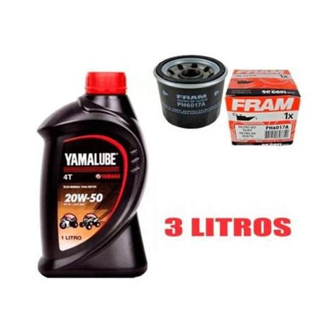 Kit Troca Oleo E Filtro Yamaha Xj6 Fazer 600 Yamalube 20w50 Outros