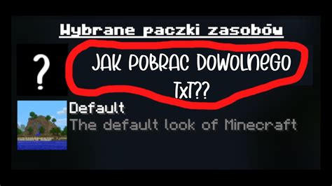 JAK POBRAĆ TxT Texturpacka NA DOWOLNĄ WERSJĘ MC W MNIEJ NIŻ 2 MIN