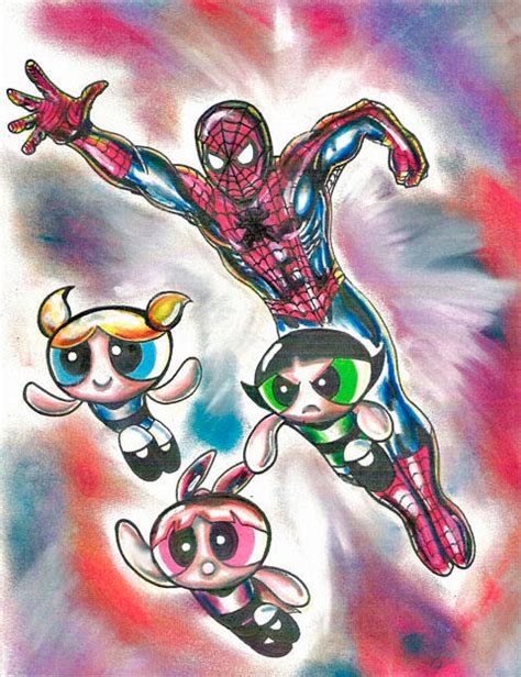 Spider Man And Powerpuff Girls By Gamemusicfreak On Deviantart