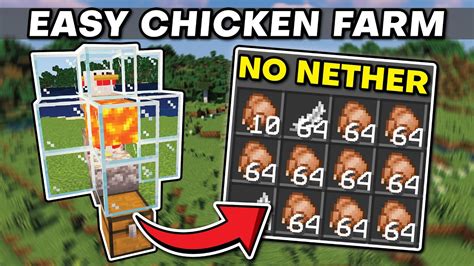 Minecraft Early Game Chicken Farm No Nether Items YouTube