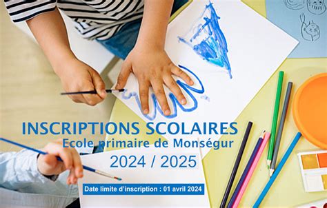 Ouverture des inscriptions scolaires pour les nouveaux élèves 2024