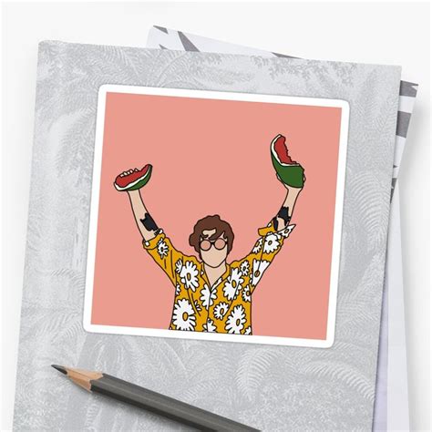 Harry Styles Watermelon Sugar Sticker For Sale By Rebeccacarrizal Harry Styles Drawing