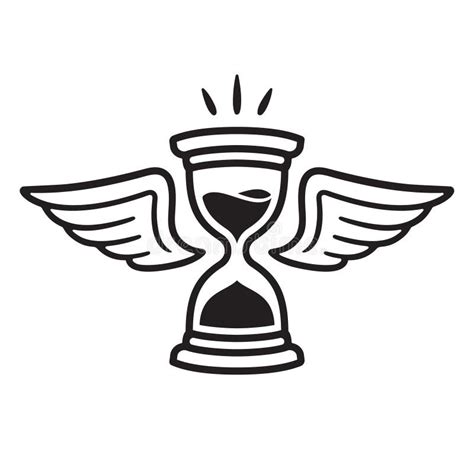 Time Flies Hourglass With Wings Stock Vector Illustration Of Icon