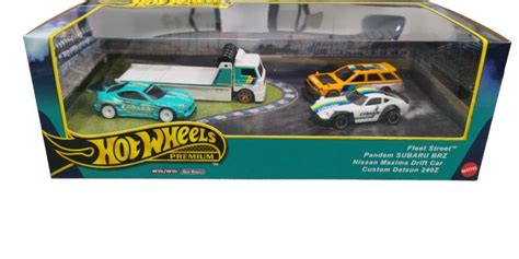 Hot Wheels Display Set GMH Dash T FLEET STREET PANDEM SUBARU BRZ NISSAN MAXIMA DRIFT CAR