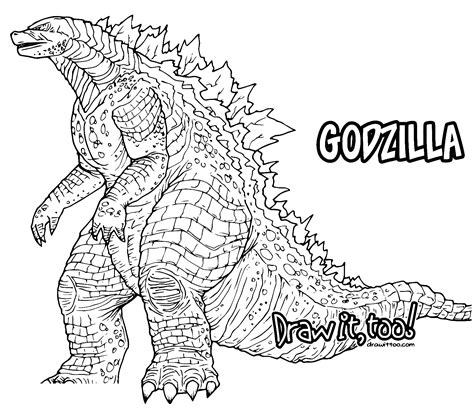 Godzilla Coloring Pages Printable Activity Shelter Go