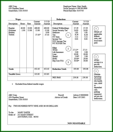 Adp Check Stubs Template - Template 1 : Resume Examples #a6YnLBN2Bg