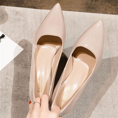 Ycnychchy New Red Nude Pointed Toe High Heel Female Patent Leather Stiletto Wedding Party Pumps