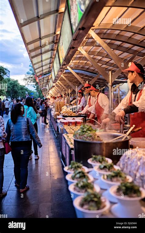 Wangfujing Night Market Snack Street Stock Photo Alamy