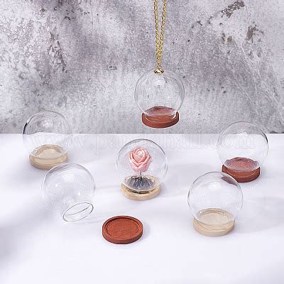 Wholesale NBEADS 6 Pcs Mini Glass Dome Pandahall