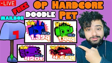 LIVE NEW DOODLE HARDCORE OP PET GEMS Pet Simulator X MAILBOX