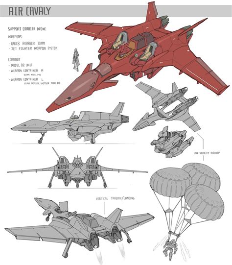 Random Sketch Air Support Drone Carry Unit And Largezen