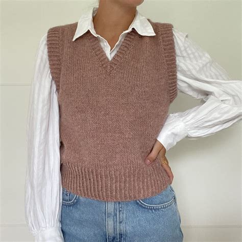 Ravelry Just A Slipover V Neck By Celina Dyhring Knit Vest Pattern