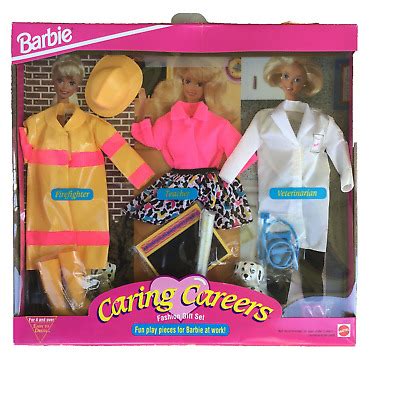 Vintage Barbie Fashion Set Caring Careers Firefighter Teacher