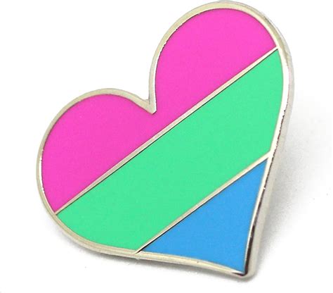 Polysexual Pride Pin Flag Lgbtq Gay Heart Flag Lapel Pin