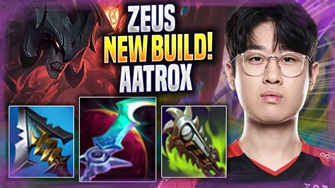 ZEUS TRIES NEW AATROX BUILD T1 Zeus Plays Aatrox TOP Vs Darius