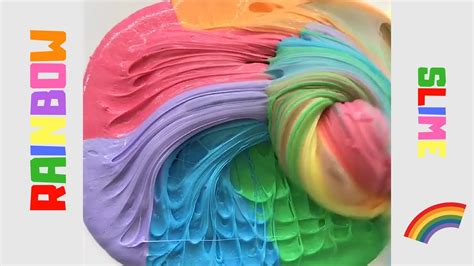 Rainbow Slime Making And Satisfying Video Asmr Compilation Youtube