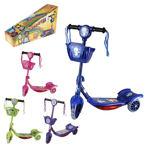 Patinete Infantil Musical Luzes E Cestinha 3 Rodas Shopee Brasil