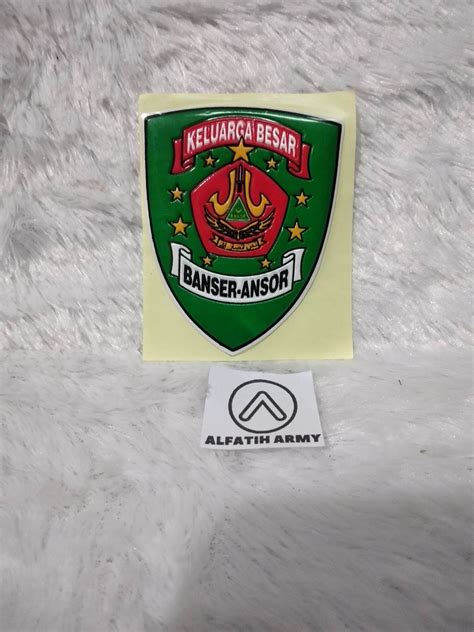 Stiker Banser Timbul Gp Ansor Embos 6x7 Cm Waterproof Alfatih Army