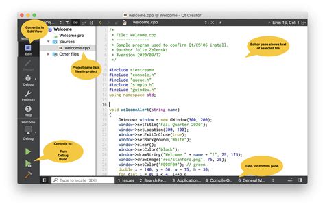 Cs106b Basics Of Using Qt Creator