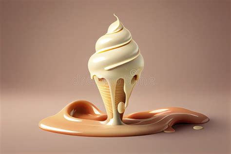 Melting Ice Cream Cone Stock Illustration Illustration Of Colourful