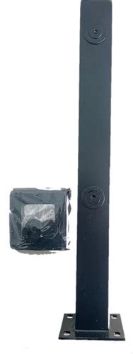 Kit 5 Coluna Torre 40cm Preto Fosco 2 Furo Guarda Corpo Inox Frete grátis