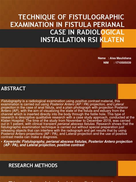 Fistulografi | PDF | Radiology | Radiography