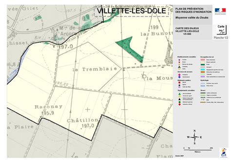 Villette Les Dole Carte Des Enjeux N1 Vilette Les Dole Dossier