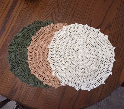 Crochet Round Placemats - Etsy