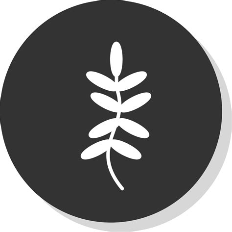 Fern Glyph Shadow Circle Icon Design Vector Art At Vecteezy