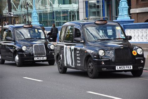 London Taxi Cab On London Bridge In UK Editorial Image - Image of drive ...