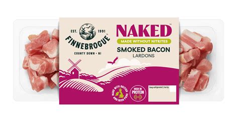 Naked Smoked Bacon Lardons Finnebrogue