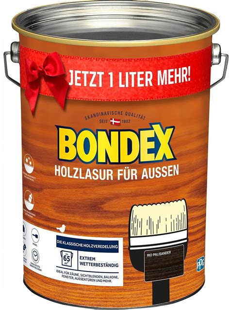 Bondex Holzlasur für Aussen rio palisander 5 l ab 39 99