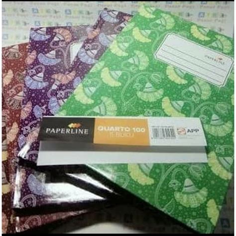 Jual Buku Quartokwartokuarto Paperline Hard Cover 100 Lembar Shopee