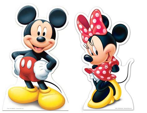 Lifesize Cardboard Cutout Of Mickey Mouse And Minnie Mouse Buy Disney