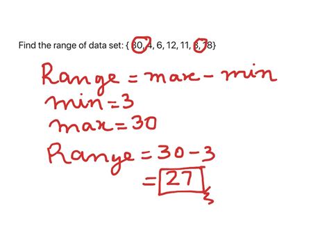 Finding The Range Of A Data Set Math Statistics Showme